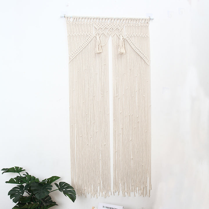 VibeCore Zen Fringe Handmade Macrame Curtain Hanging On Wall