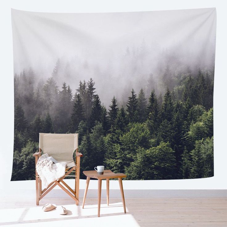 Foggy Forest Tapestry