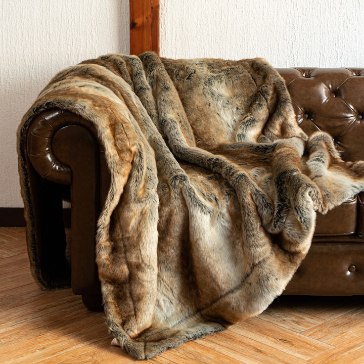 Arctic Dream Faux Fur Throw Blanket