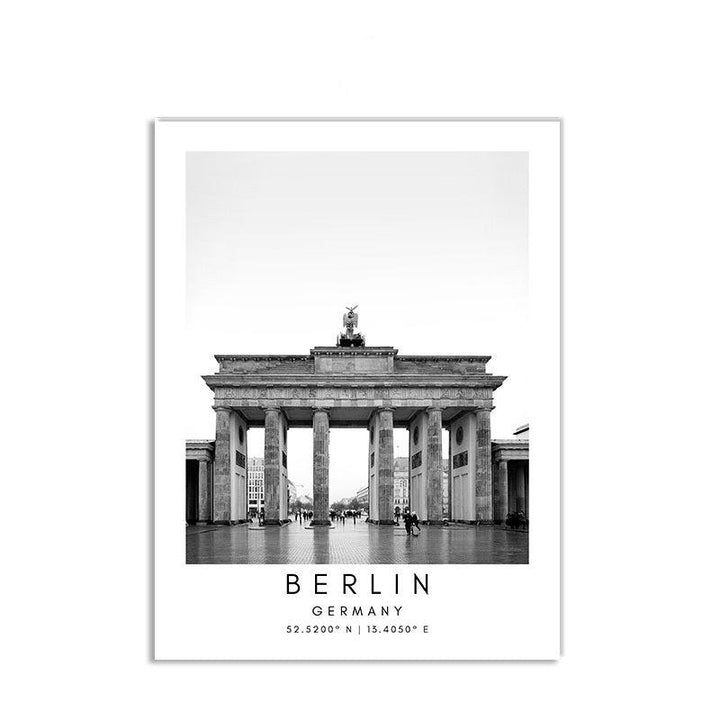 Black And White Cities Canvas Posters