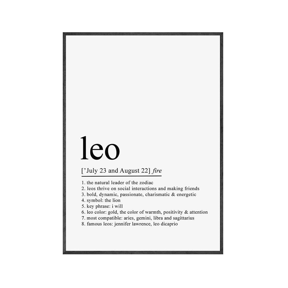 Zodiac Quotes Canvas Posters