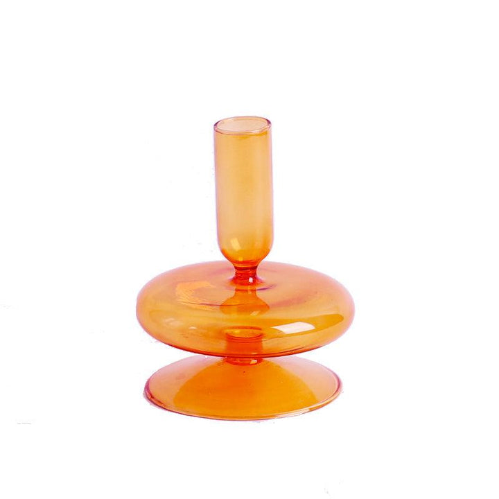 Retro Abstract Glass Candle Holder