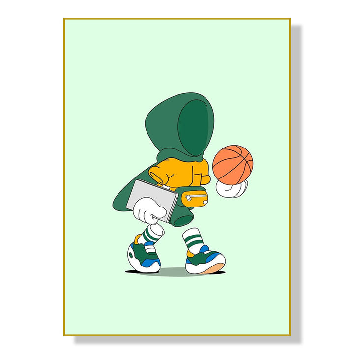 Cartoon Athletes Canvas Posters