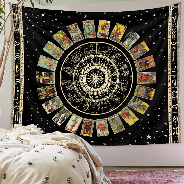 Tarot Card Mandala Tapestry