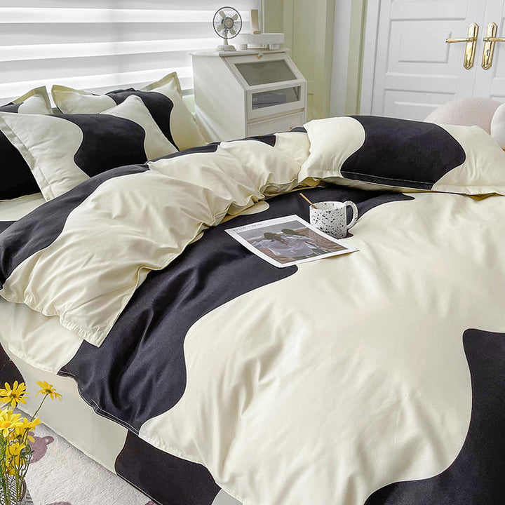 Monochrome Wave Bedding Set