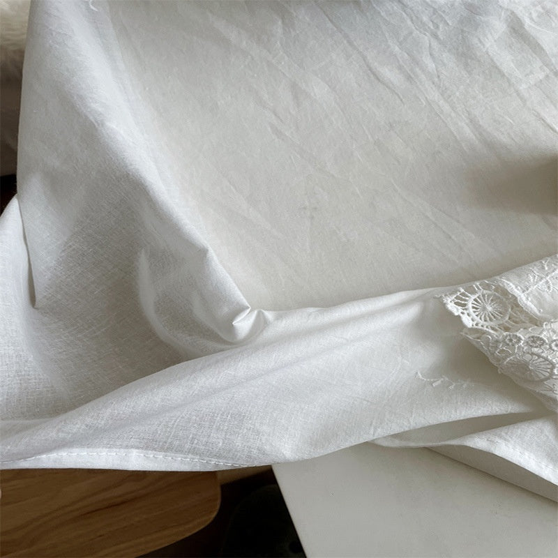 French White Lace Tablecloth