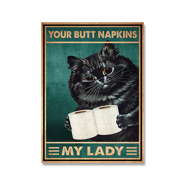 Funny Cat Canvas Posters