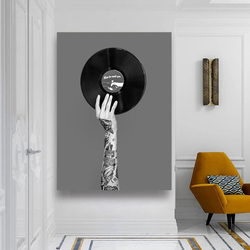 Black & White Vinyl Canvas Posters