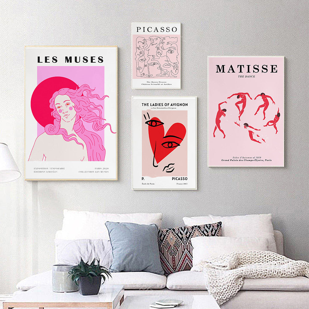 Pink Artsy Canvas Posters