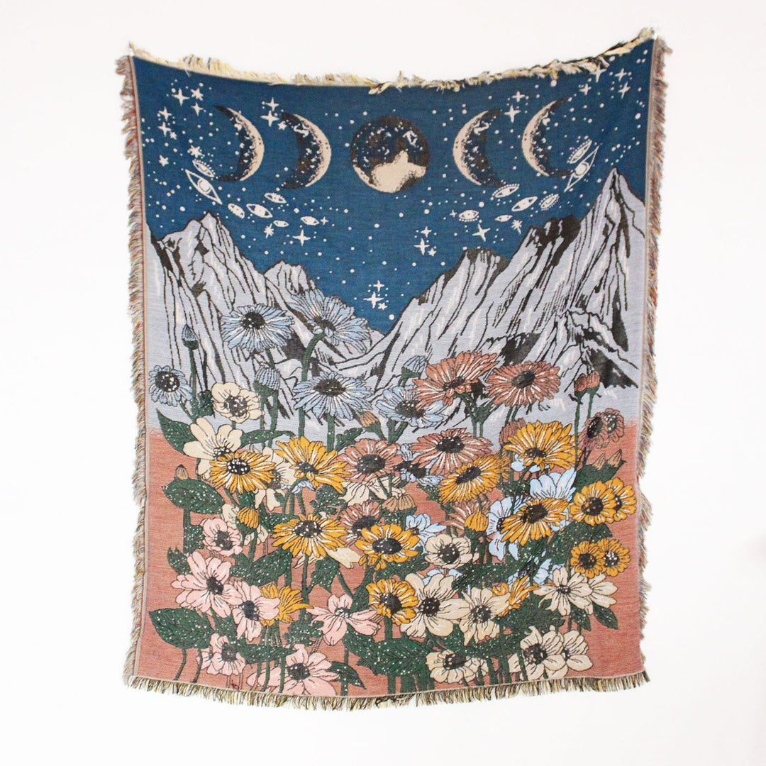 Midnight Mountain Woven Blanket