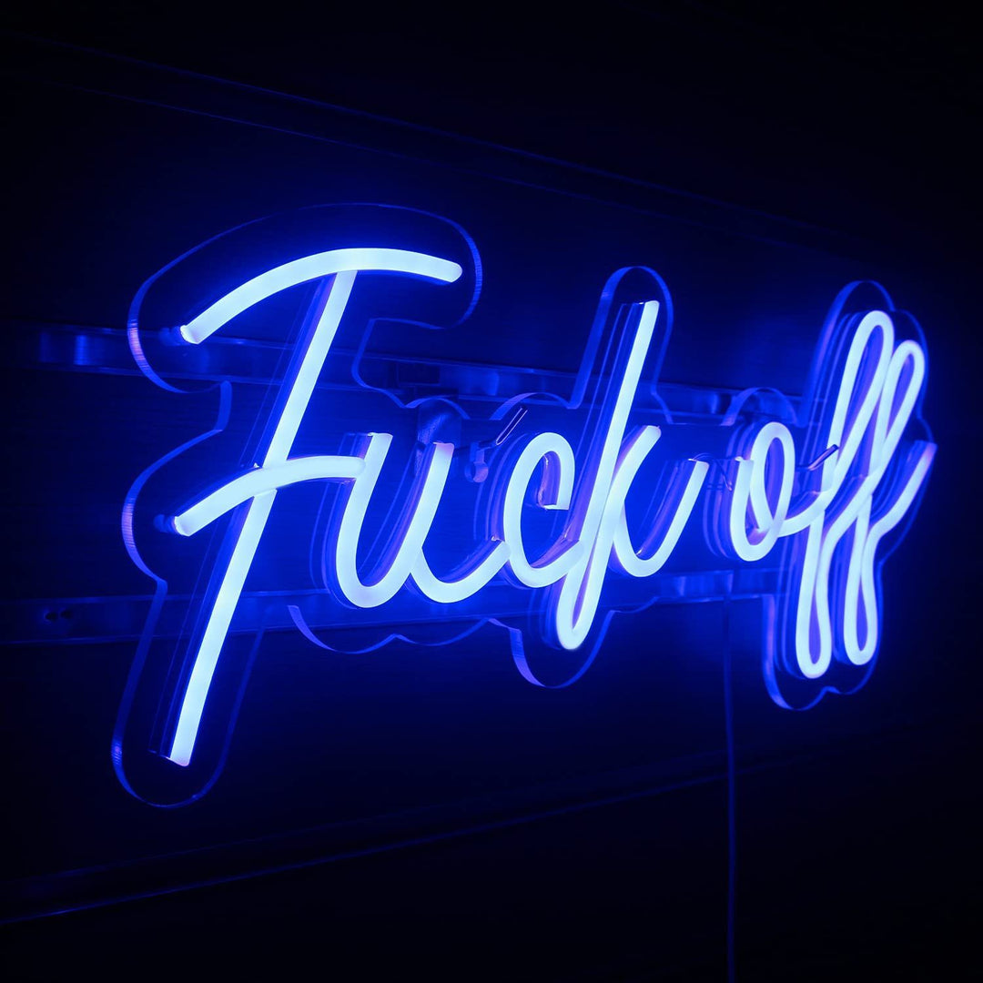 Fuck Off Cursive Neon Light (3 Color Options)