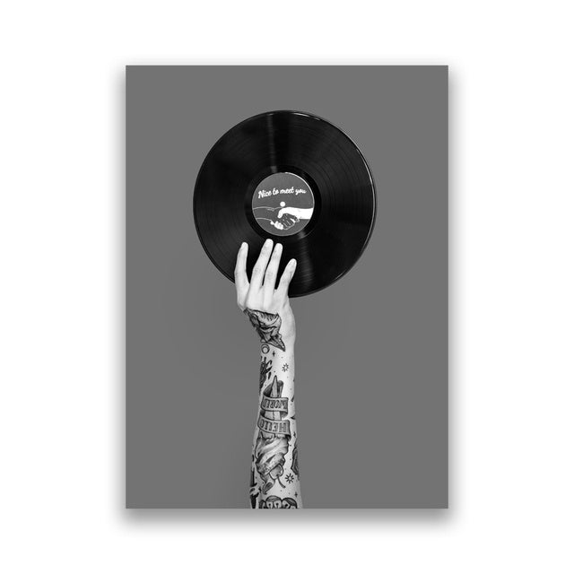 Black & White Vinyl Canvas Posters