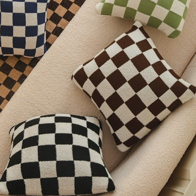 Checkerboard Throw Pillow Cover