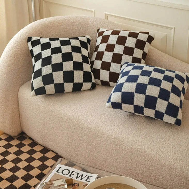 Checkerboard Throw Pillow Cover