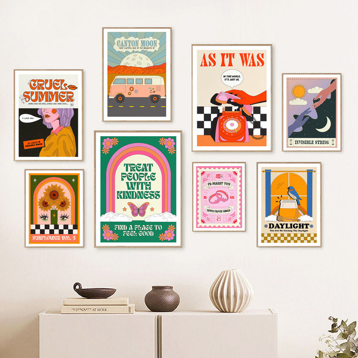 Modern Pop Retro Canvas Posters