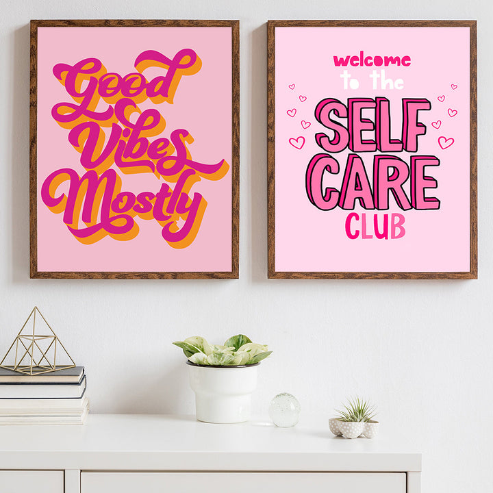 Pink Affirmations Canvas Posters