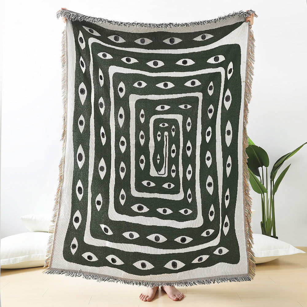 Snake-Eye Woven Blanket