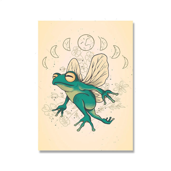 Frog Mushroom Canvas Posters