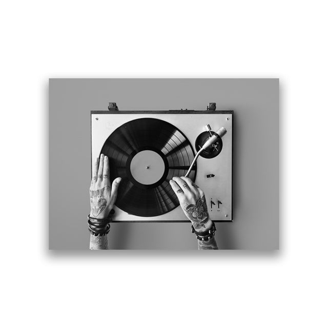 Black & White Vinyl Canvas Posters