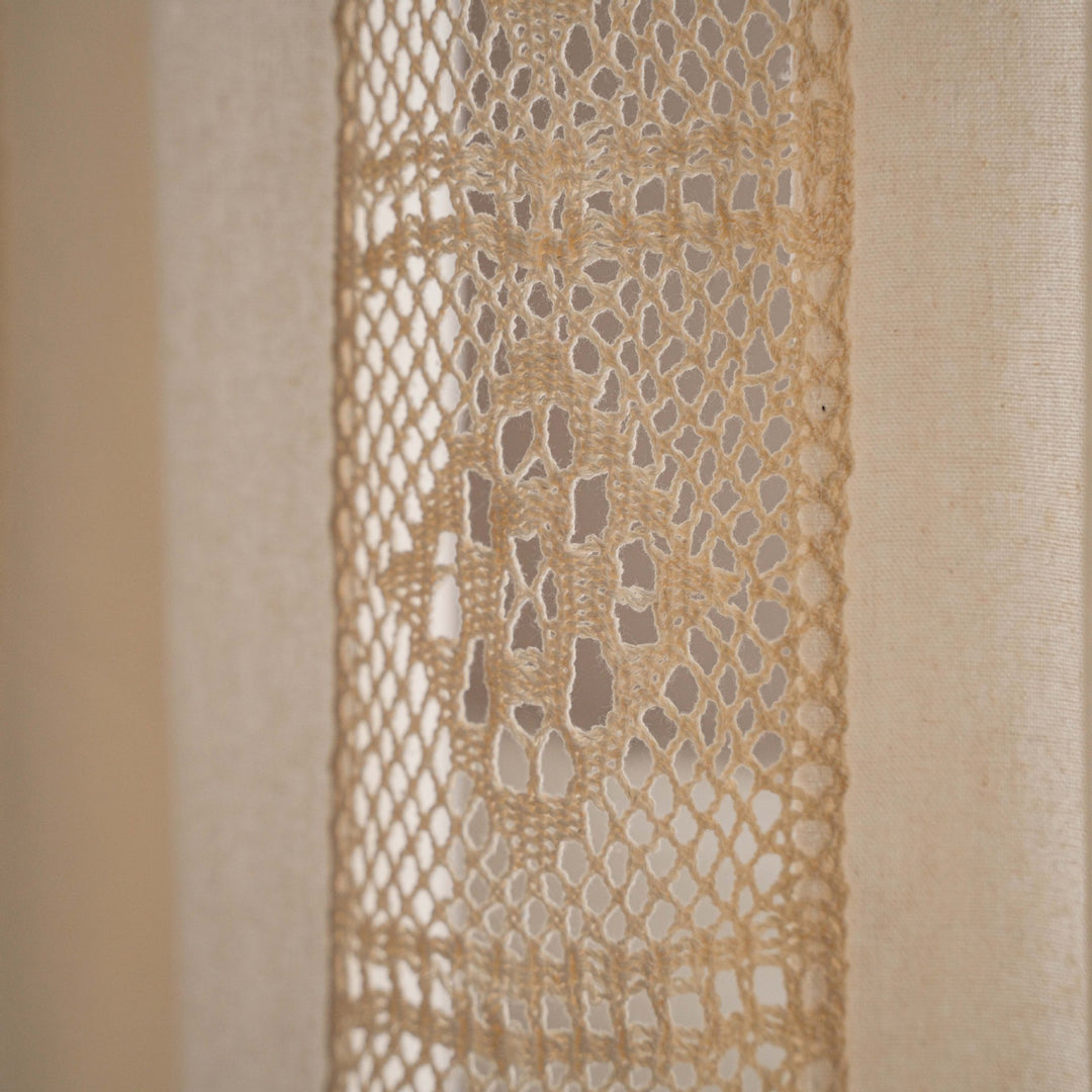 Beige Crochet Curtain