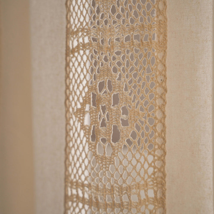 Beige Crochet Curtain