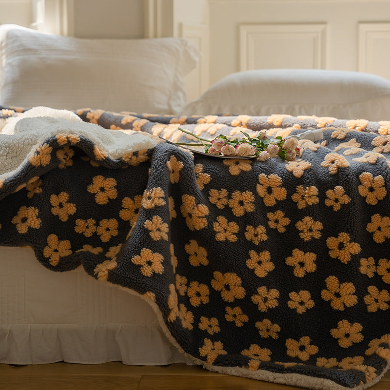 Delicate Florals Fleece Throw Blanket