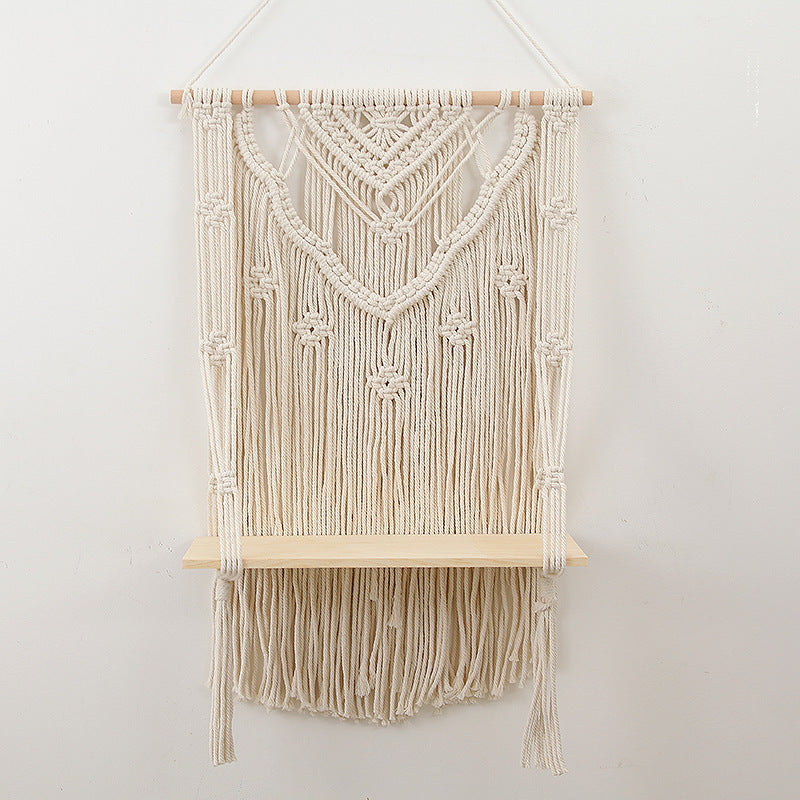 Handmade Macrame Hanging Shelf