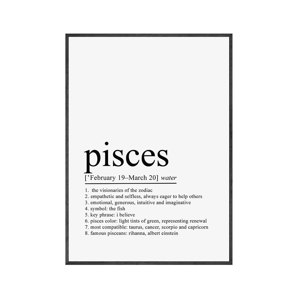 Zodiac Quotes Canvas Posters