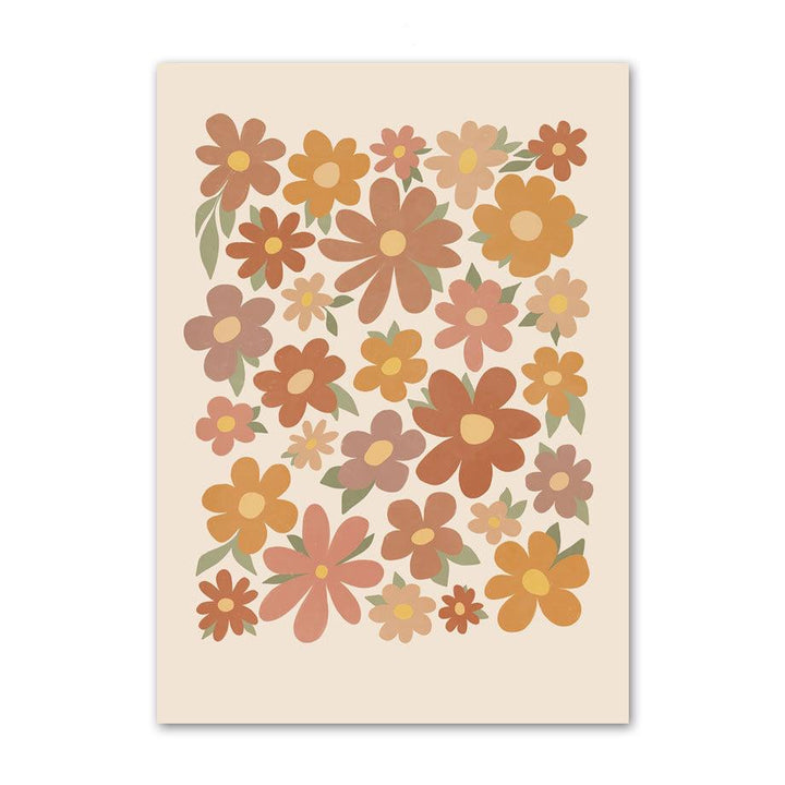 Warm Floral Hues Canvas Posters