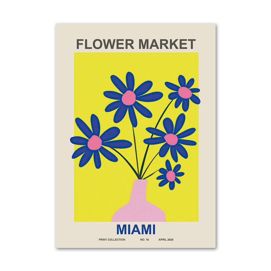 Flower Market Around The World Canvas Posters