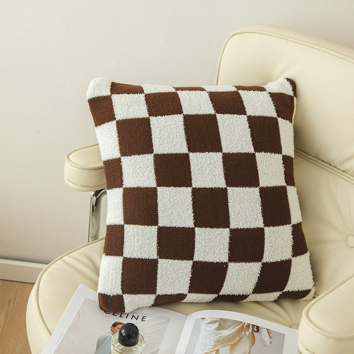 Checkerboard Throw Pillow Cover