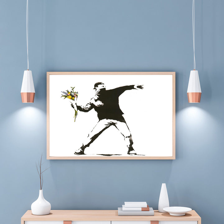 Flower Thrower Canvas Poster