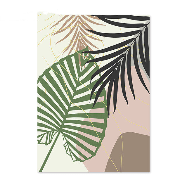 Abstract Tropical Plants Canvas Posters