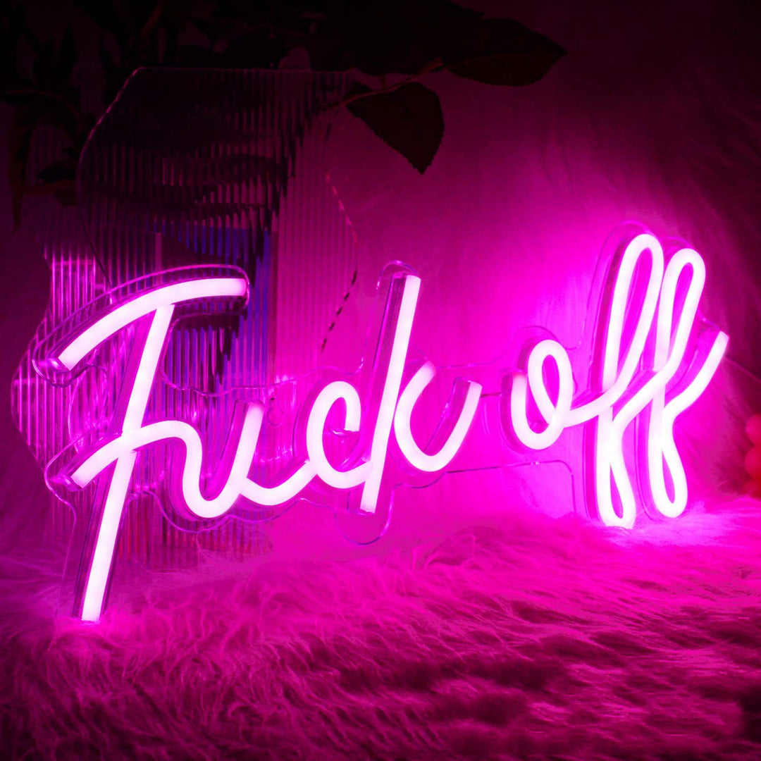 Fuck Off Cursive Neon Light (3 Color Options)