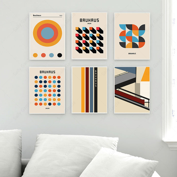 Bauhaus Geometric Canvas Posters