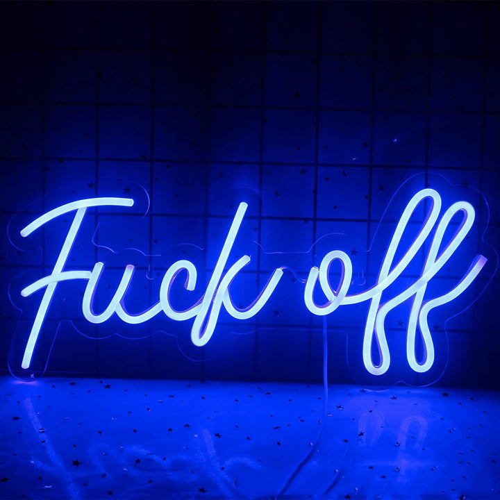 Fuck Off Cursive Neon Light (3 Color Options)