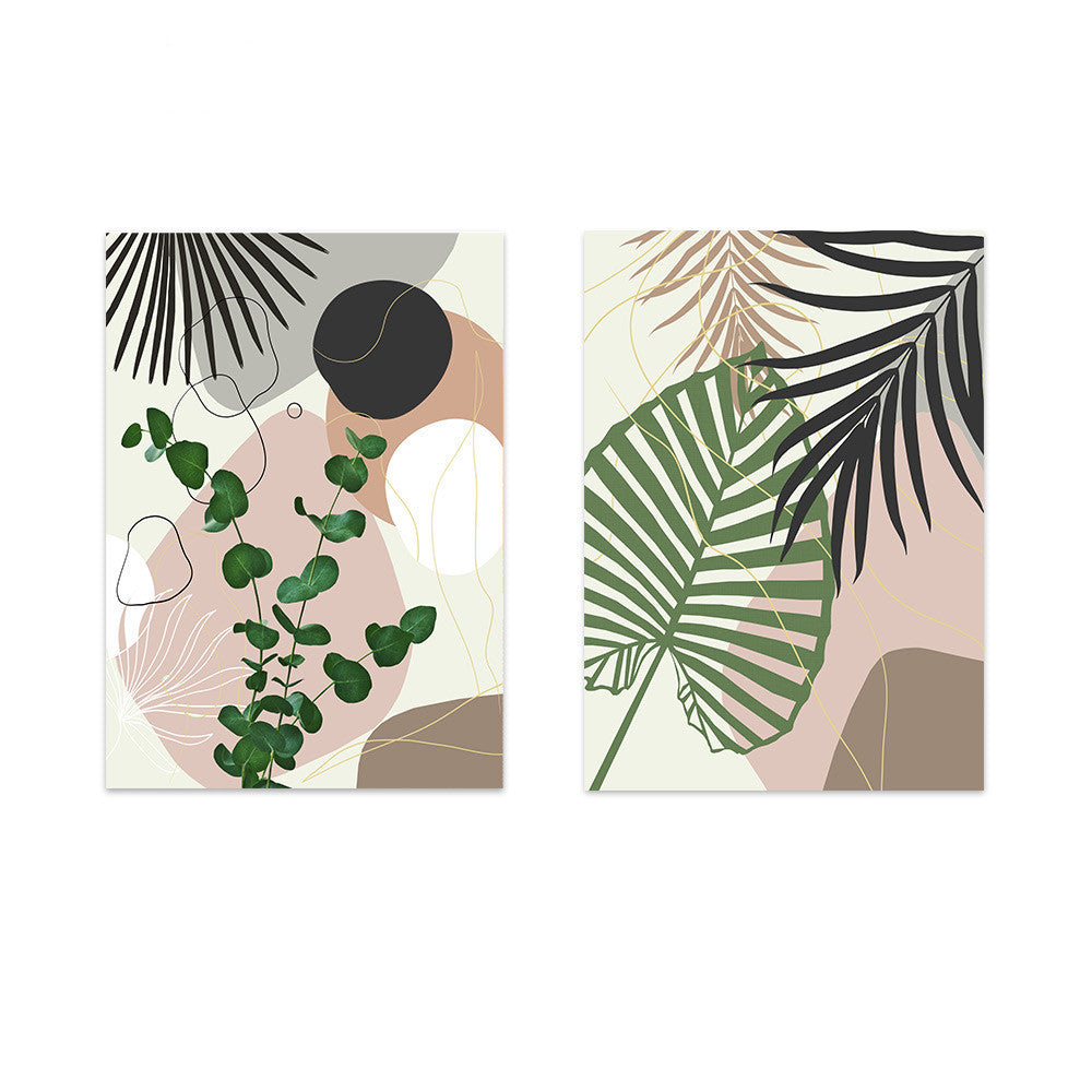 Abstract Tropical Plants Canvas Posters