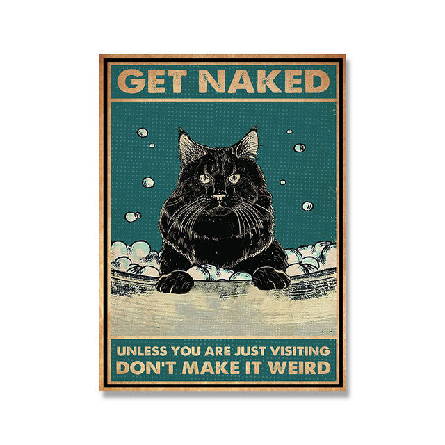 Funny Cat Canvas Posters