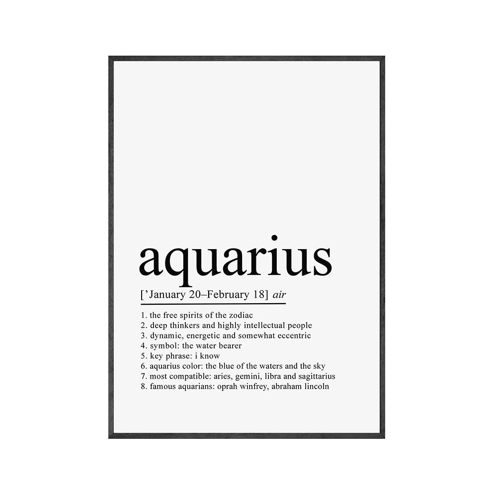 Zodiac Quotes Canvas Posters