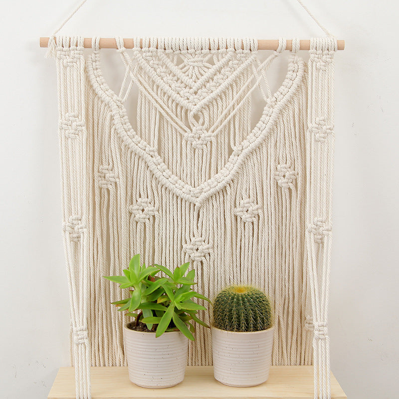 Handmade Macrame Hanging Shelf