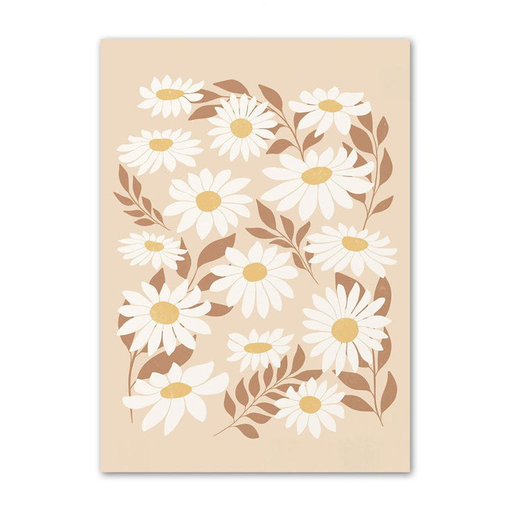 Warm Floral Hues Canvas Posters