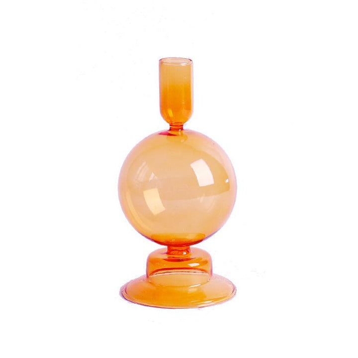 Retro Abstract Glass Candle Holder