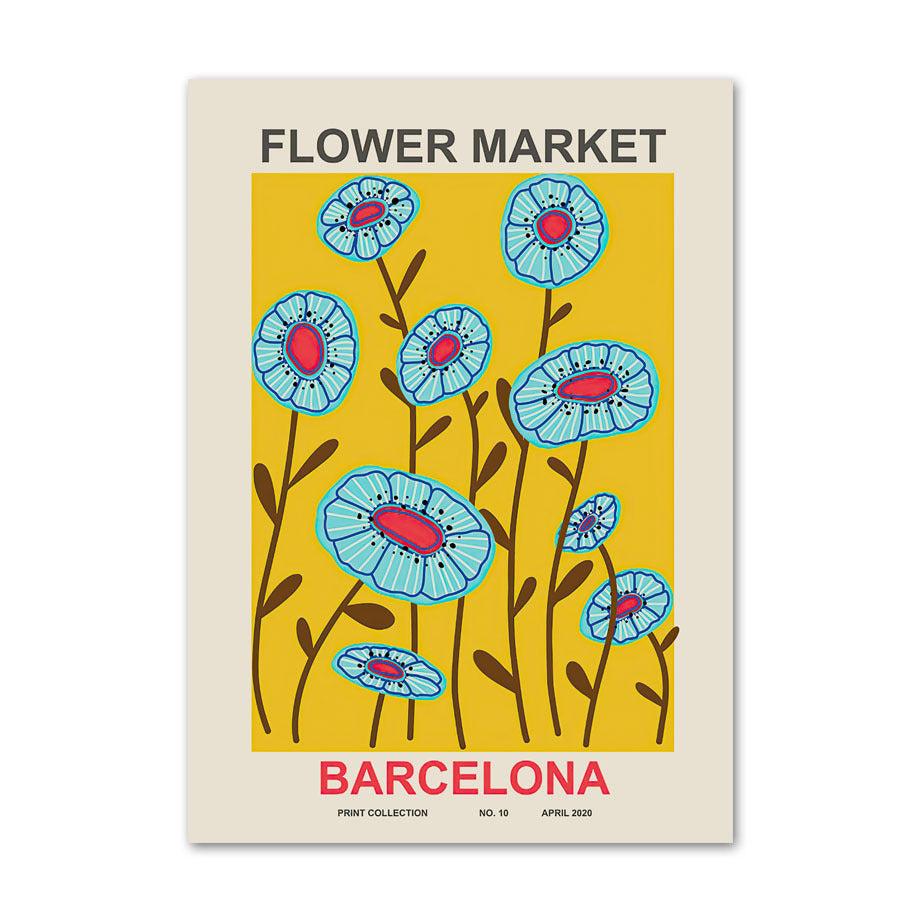 Flower Market Around The World Canvas Posters