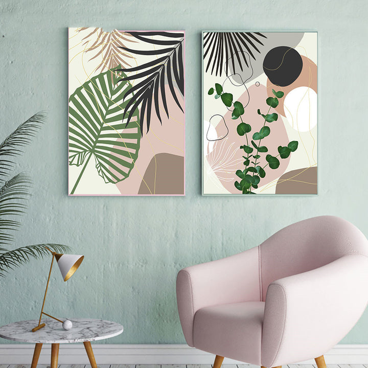 Abstract Tropical Plants Canvas Posters