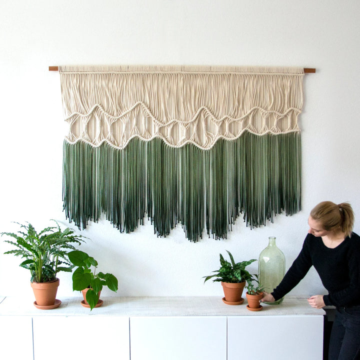 Handmade Green Dye Macrame