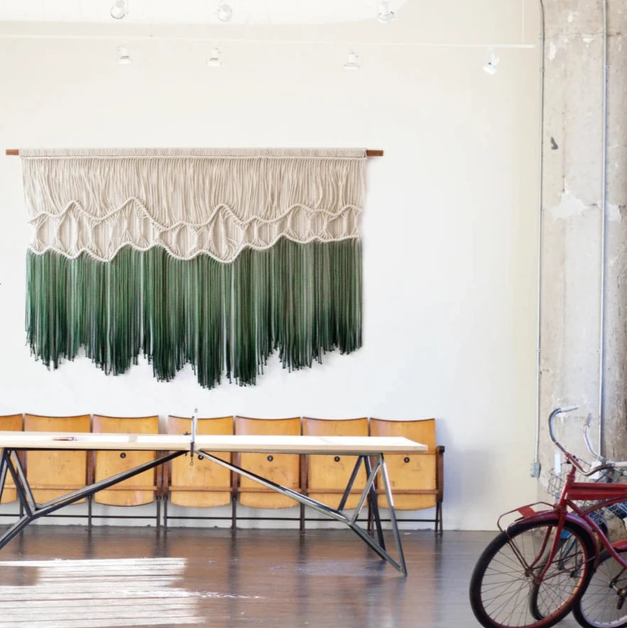 Handmade Green Dye Macrame