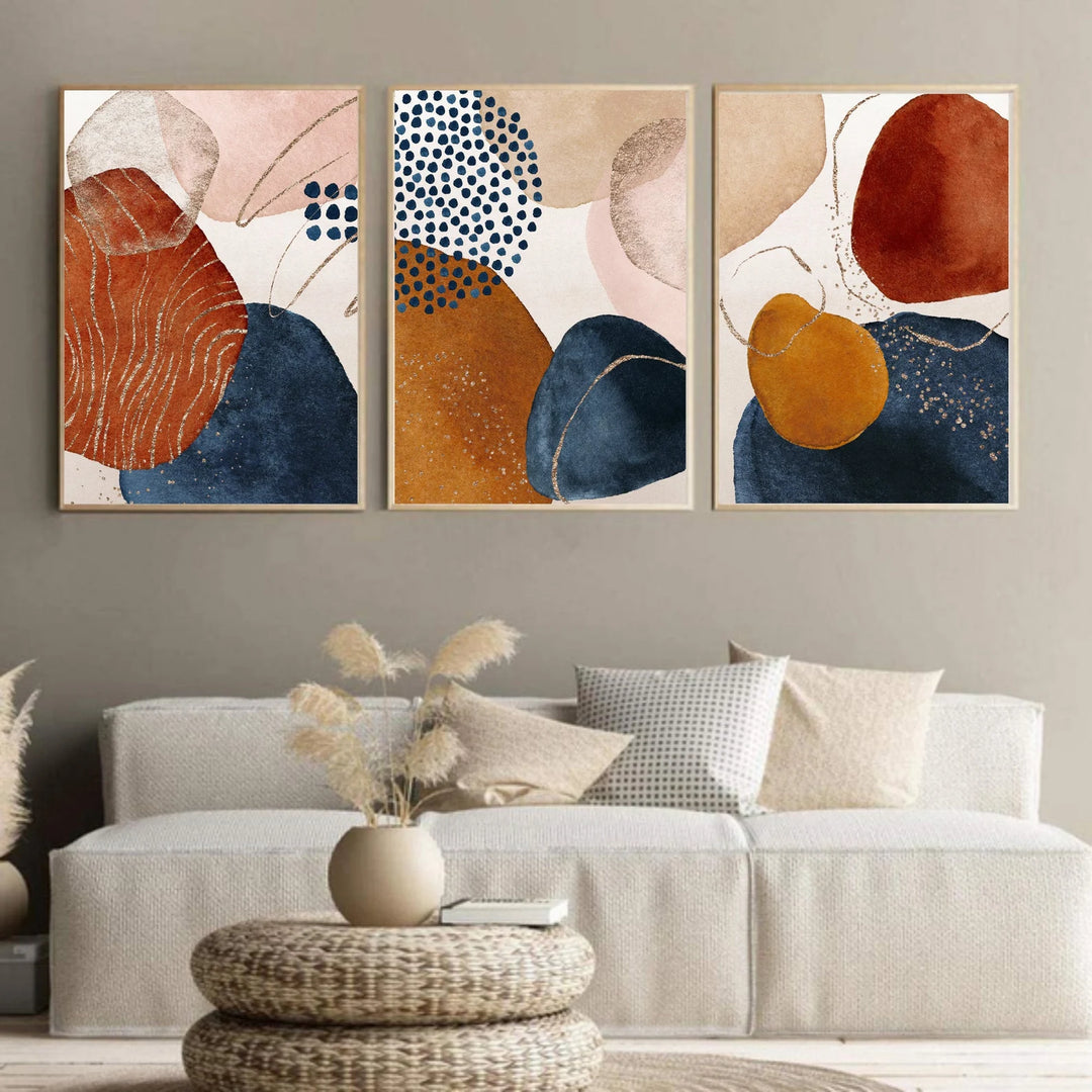 Abstract Watercolor Shapes Canvas Posters