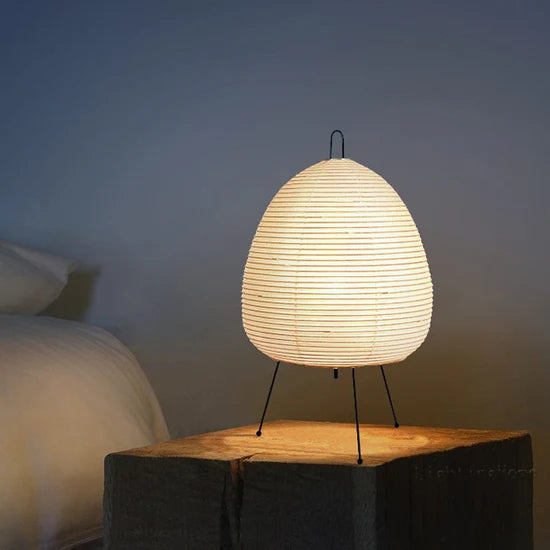 Japanese Wabi Sabi Rice Paper Table Lamp