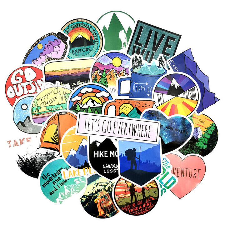 Hiking and Mountains Stickers