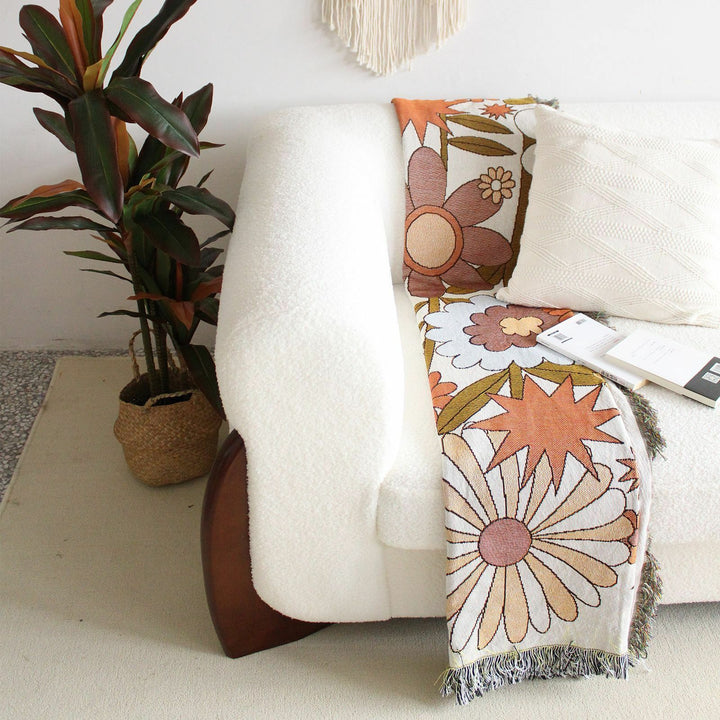 Flower Power Woven Blanket